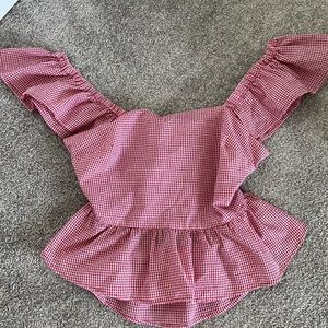 Red & White Checkered Top